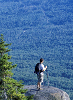 Hiker on Tumbledown Mountain